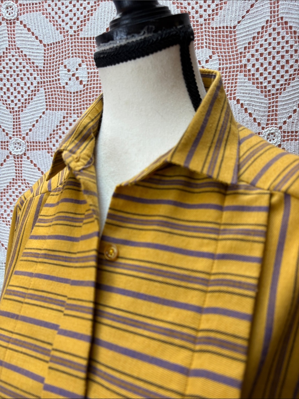 Vintage 1970s Above Cherish Striped Midi Dress – Petite - Picture 3 of 9